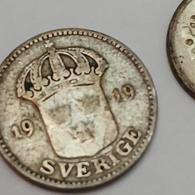 World Coin & Currency Assortment – Sweden, Europe, Canada