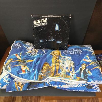 Vintage Star Wars Lot – Empire Strikes Back LP & Sleeping Bag