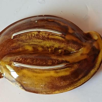 First National Bank Greeley Colorado Metal Coin Bank & Mid-Century Glazed Ashtray