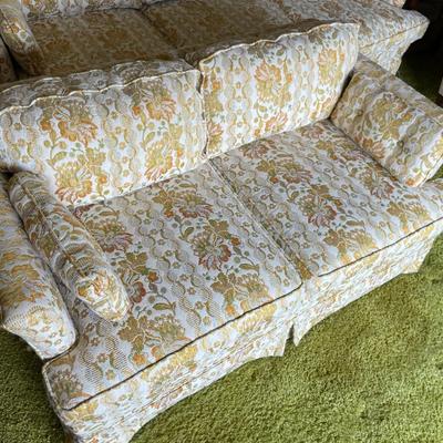 Floral Upholstered Loveseat