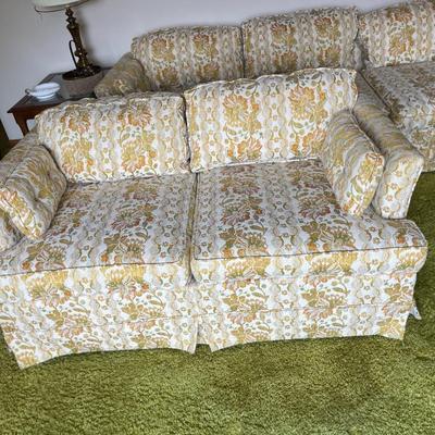 Floral Upholstered Loveseat