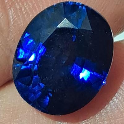 Lab Grown Blue Sapphire 9.07 ct