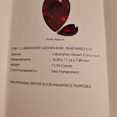 IGI CERTIFIED LAB GROWN SAPPHIRE 11.93CTS