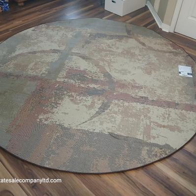 Unique Loom 8 Ft Round Area Rug – Coffee Shop Collection (Beige 1774A)