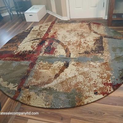 Unique Loom 8 Ft Round Area Rug – Coffee Shop Collection (Beige 1774A)