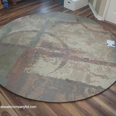 Unique Loom 8 Ft Round Area Rug – Coffee Shop Collection (Beige 1774A)