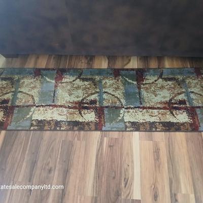 Set of 2 Modern Geometric Area Rugs – Runner & Round