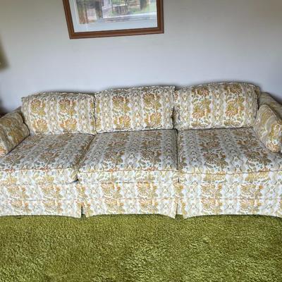 Floral Upholstered Sofa
