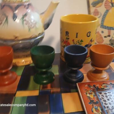 Charming Scandinavian Kitchen Decor Lot – Swedish Cookbook, Tiles, Linens & More