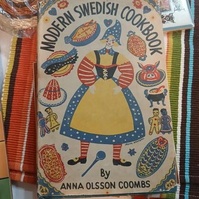 Charming Scandinavian Kitchen Decor Lot – Swedish Cookbook, Tiles, Linens & More