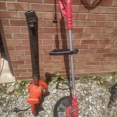 Black and Decker Electric Leaf Blower and Hyper Tough Electric Weed Eater