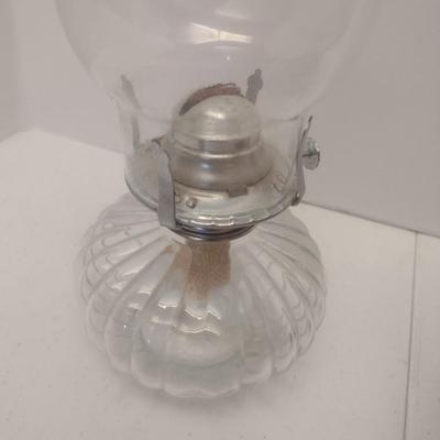 Pair of Hurricane Lamps One Electric and One Oil