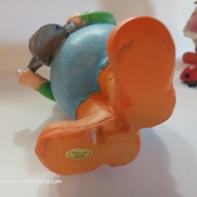 Whimsical Garden Gnome Figurine Pair – Boy with Watering Can & Girl with Ladybug
