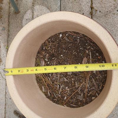 Two Large Outdoor Ceramic Planter Pair – Glazed Garden Pots