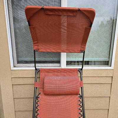 Outdoor Patio Lot – Terracotta Chiminea Planter & Bliss Zero Gravity Recliner