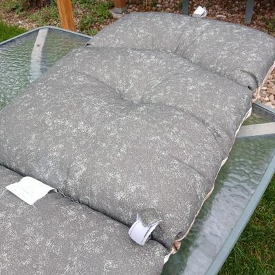 6-Piece Outdoor Patio Set – Glass Top Table & Cushioned Chairs