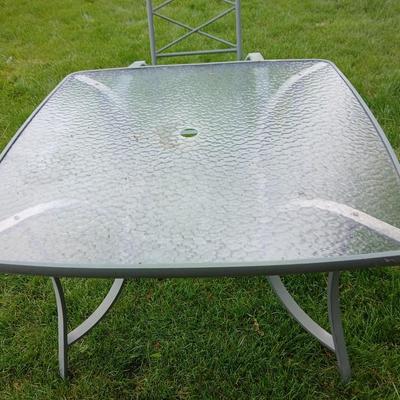 6-Piece Outdoor Patio Set – Glass Top Table & Cushioned Chairs