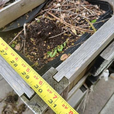 Rustic Raised Wooden Herb Garden Planter with bottom Shelf