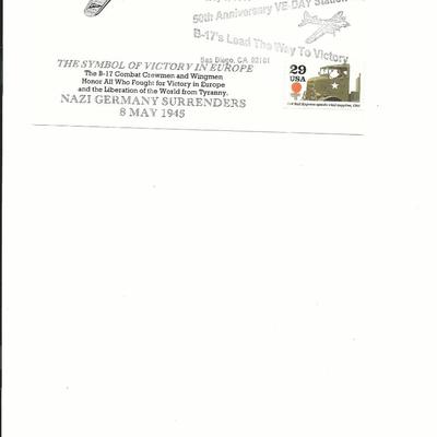 San Diego, CA - VE Day 50th Anniversary - Signed First Day Cover - 1995