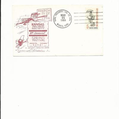 Kansas Precancel Society 11th Annual Spring Festival - Show Cover - 1964