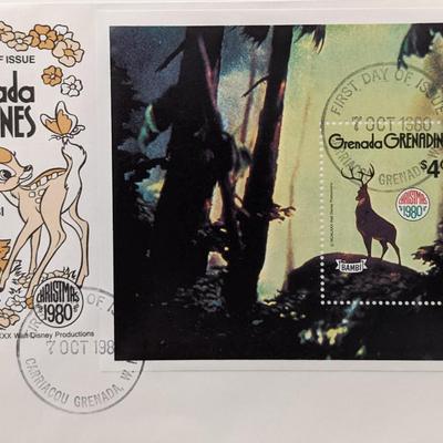 Grenada 1980 Bambi Souvenir First Day Cover
