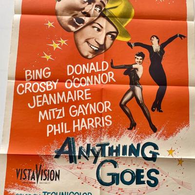 Anything Goes 1956 vintage movie poster