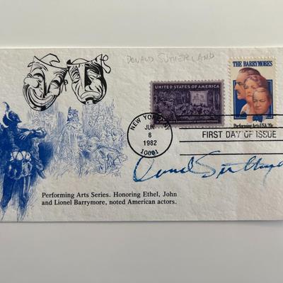 Donald Sutherland signed commemorative cover