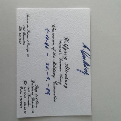 Wolfgang Altenburg signed business card