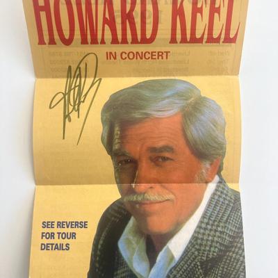Kiss Me Kate Howard Keel signed concert mini poster