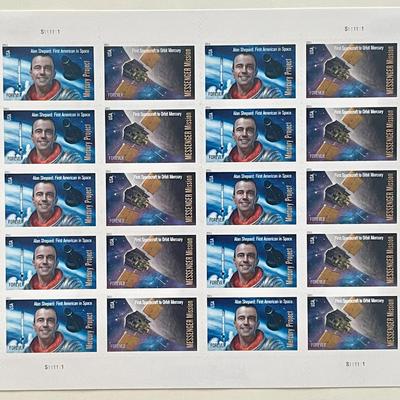 2011 Mercury Project and Messenger Mission stamp set of 20
