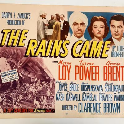 The Rains Came vintage movie poster