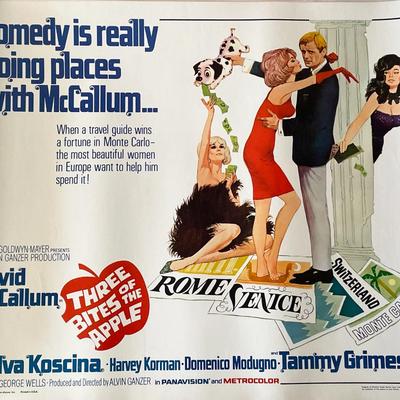 Three Bites of the Apple 1967 vintage movie poster