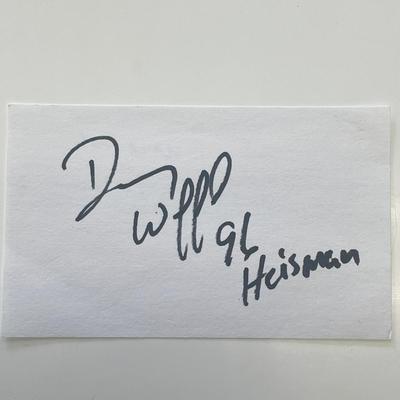 1996 Heisman Trophy Winner Danny Wuerffel original signature