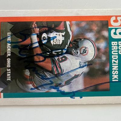 Miami Dolphins Bob Brudzinksi signed autograph card
