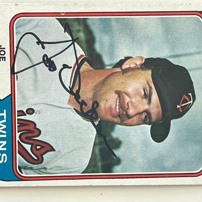 Minnesota Twins Joe Decker signed 1974 Topps #469  trading card