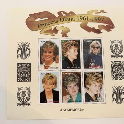 Angola Diana Princess of Wales commemorative stamp set