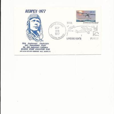 50th Anniversary Lindbergh's Solo Trans-Atlantic Flight - First Day Cover - Reading, PA 1977