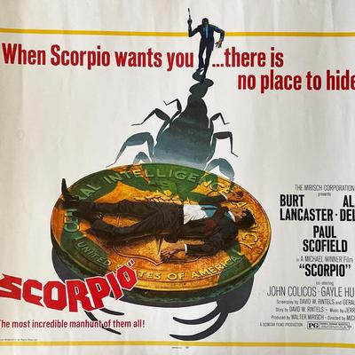 Scorpio 1973 vintage movie poster