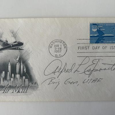 Brigadier General Alfred L. Esposito signed FDC