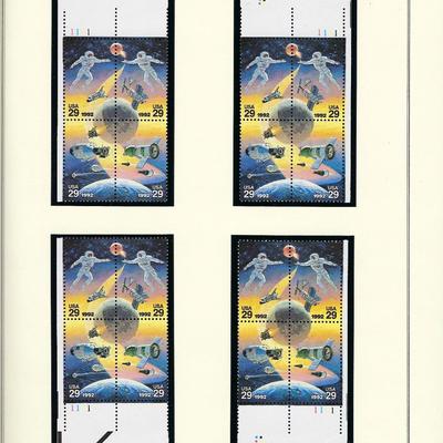 Space stamps collector's sheet