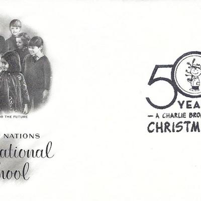 United Nations International School - A Charlie Brown Christmas 50 Years Celebration FDC