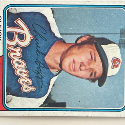 Atlanta Braves Chuck Goggin signed 1974 Topps trading card