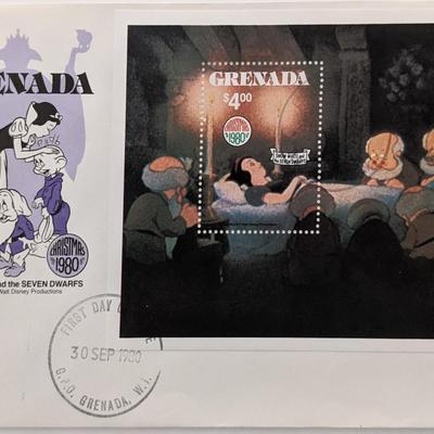 Grenada 1980 Christmas Snow White Commemorative First Day Cover