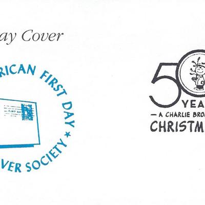 American First Day Cover Society - A Charlie Brown Christmas 50 Years Celebration FDC