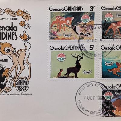 Grenada 1980 Bambi Souvenir First Day Cover