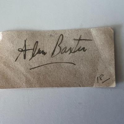 Actor Alan Baxter original signature