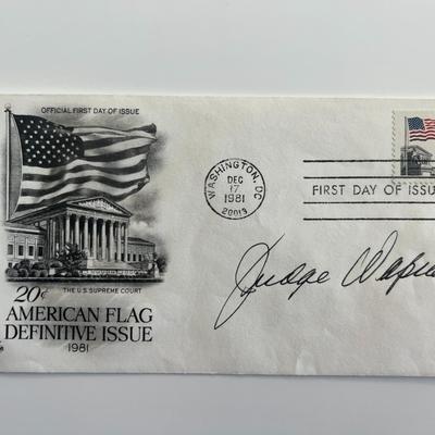 Judge Joseph Wapner signed commemorative cover