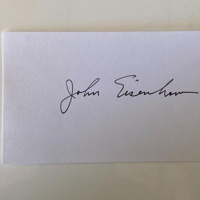 John Eisenhower original signature