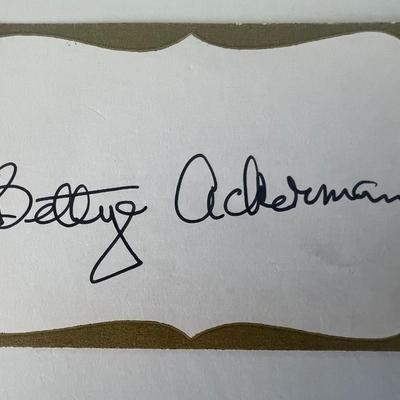 Bettye Ackerman original signature