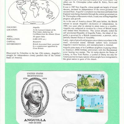 Anguilla - International Tributes to America's Bicentennial FDC